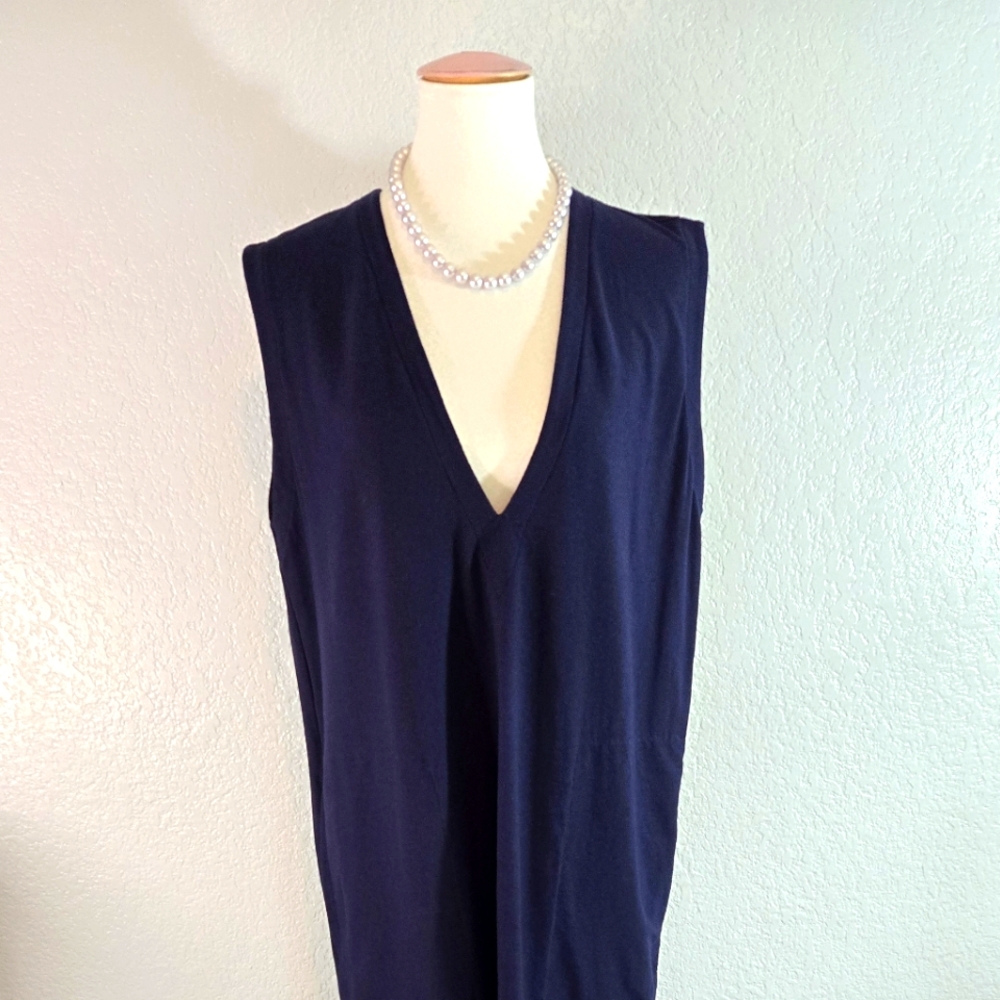 Eileen Fisher midi blue dress - Picture 3 of 8